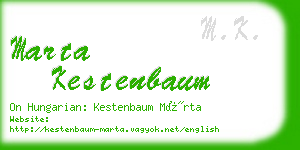 marta kestenbaum business card
